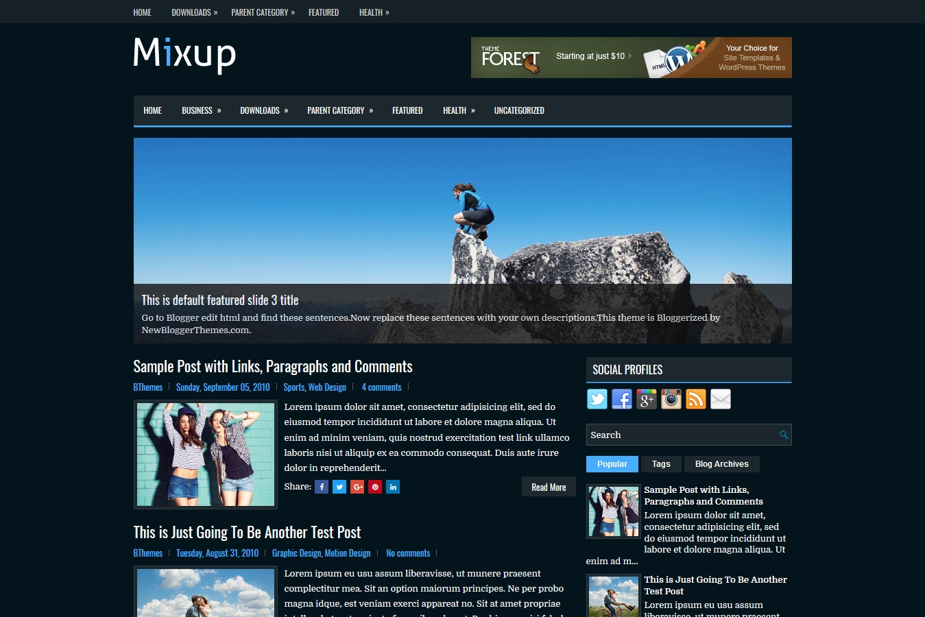 Mixup Blogger Template