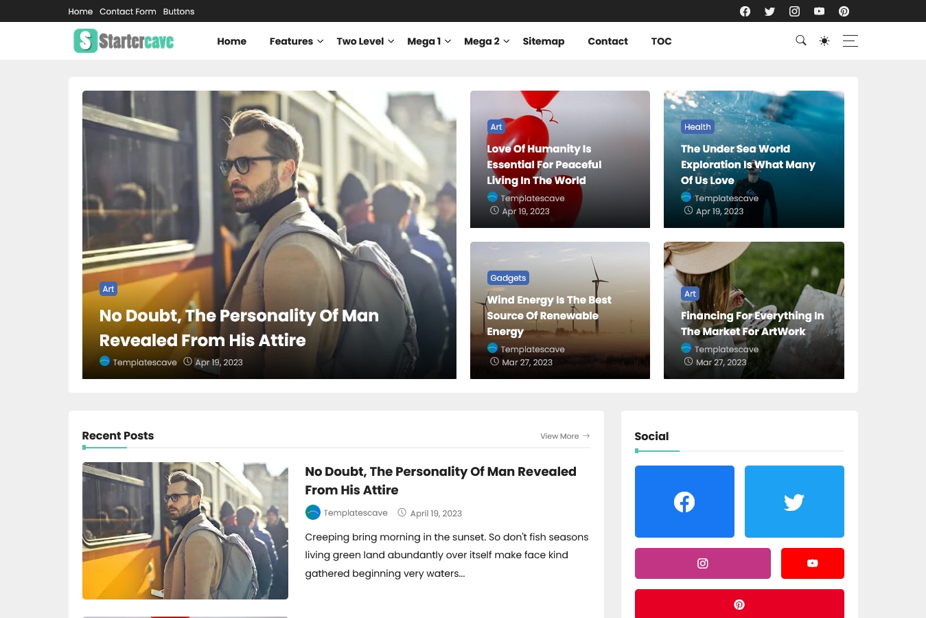 Startercave Blogger Template